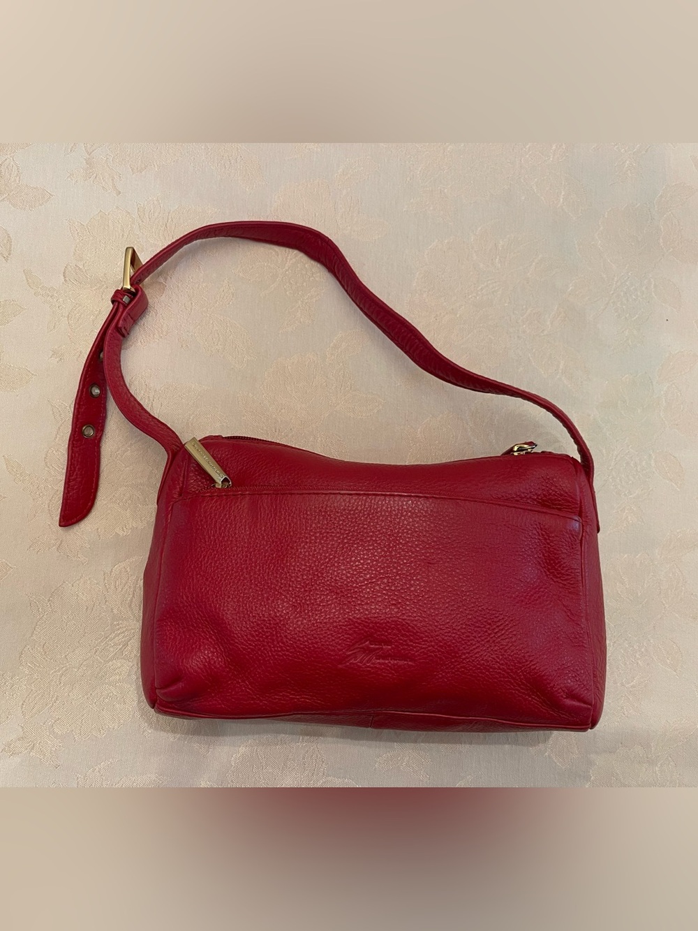 Red Leather Shoulder Bag Purse Stone Mountain